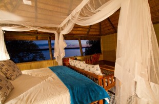 Views from the beds in each chalet